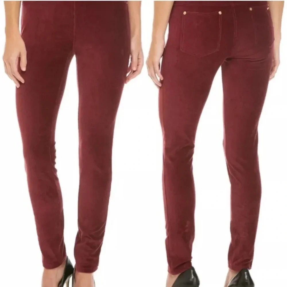 Michael Michael Kors Corduroy Maroon Leggings. Small.